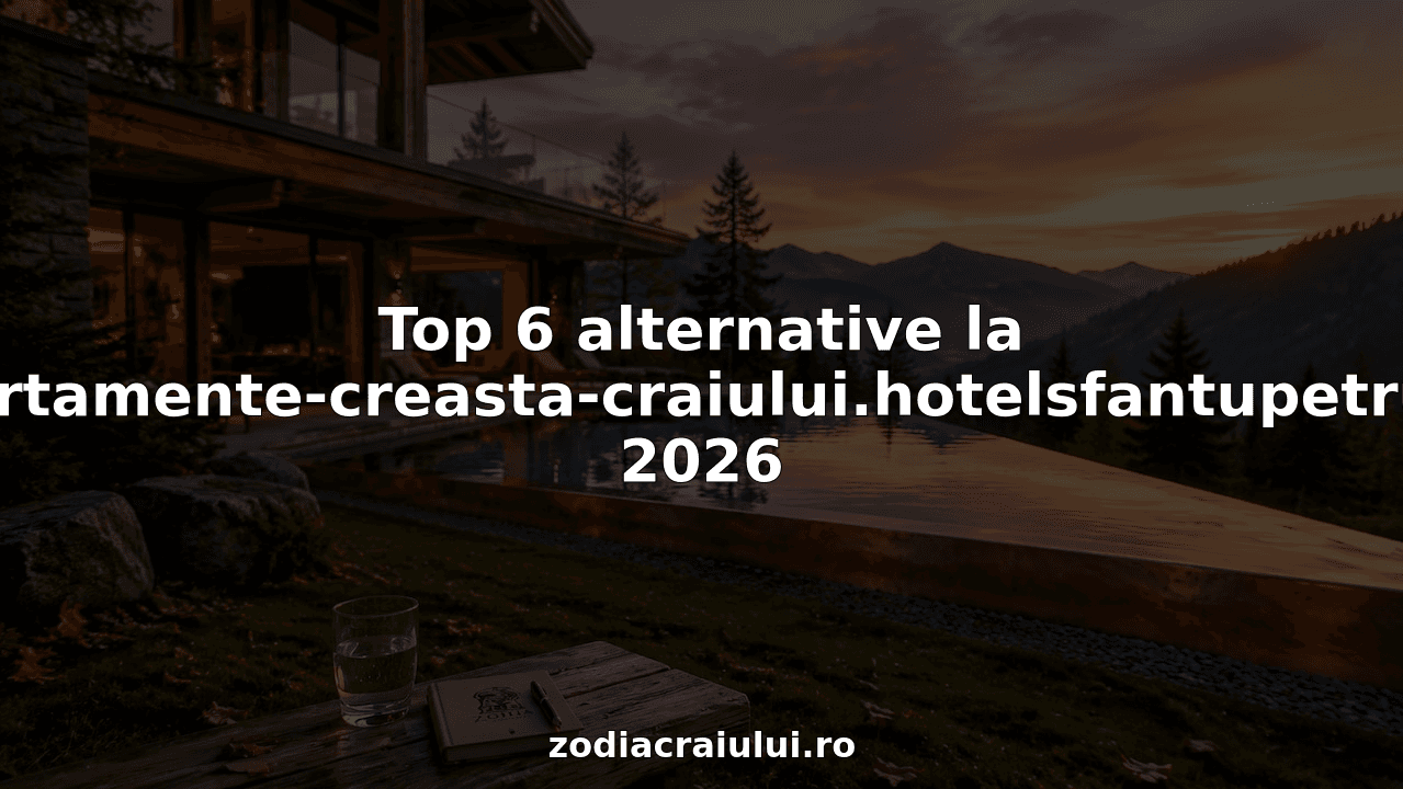 Top 6 alternative la apartamente-creasta-craiului.hotelsfantupetru.ro 2026